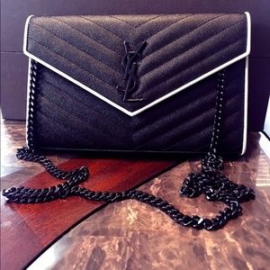 Saint Laurent Monogram Matelassé Two-Tone Wallet